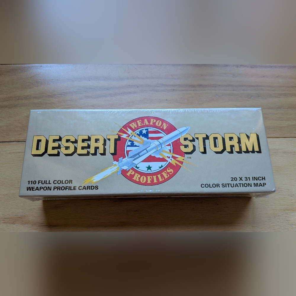 Brand New Desert Storm Weapon Profile Cards + Color Situation Map 110 Cards Seal